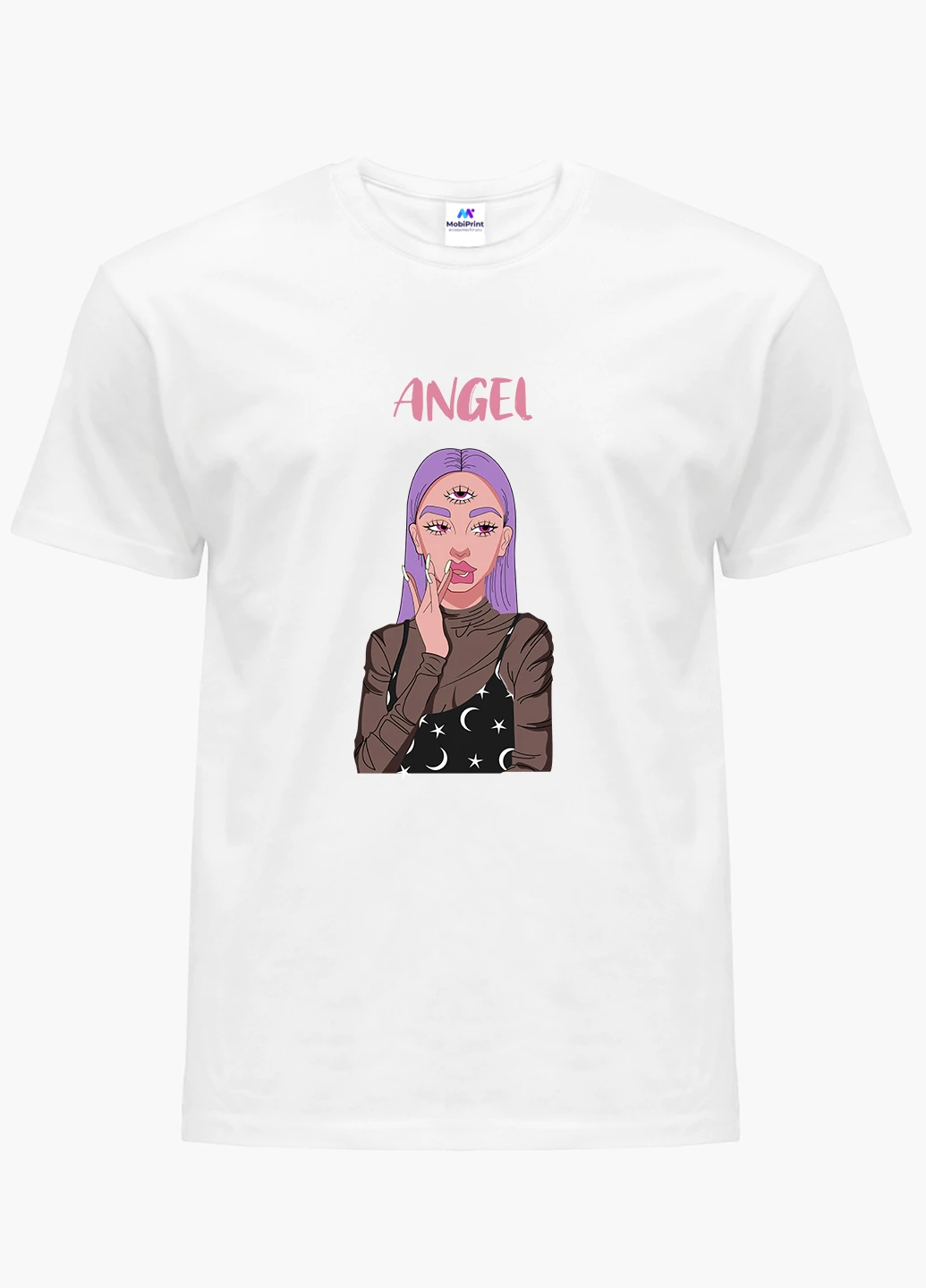 Футболка жіноча Ангел Діджитал Арт (Angel Digital art) Білий (8976-1635) XXL MobiPrint - (216196275)
