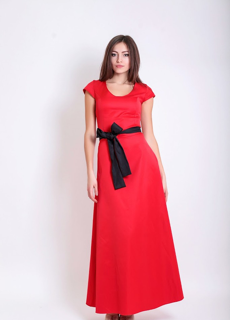 Красное кэжуал женское платье подіум joanne Podium однотонное