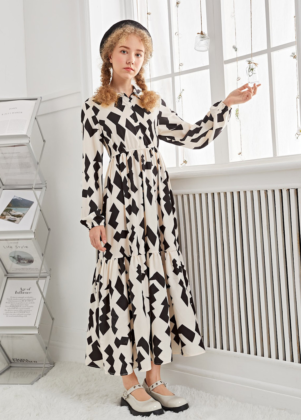 Чорно-біла сукня SHEIN (329821513)