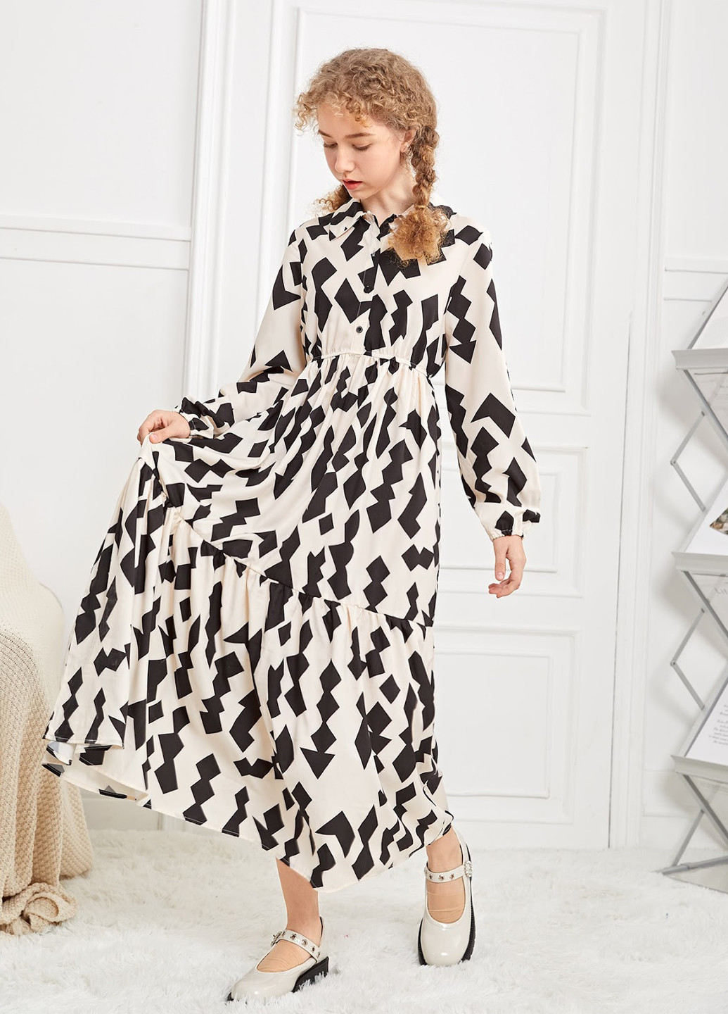 Чорно-біла сукня SHEIN (329821513)
