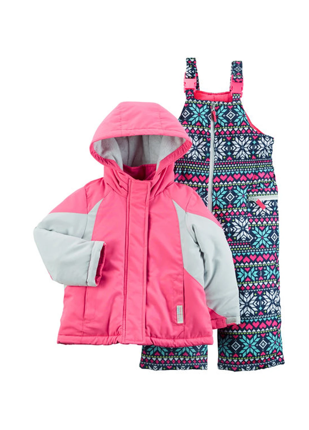 Розовый зимний комплект (куртка, комбинезон) Carter's