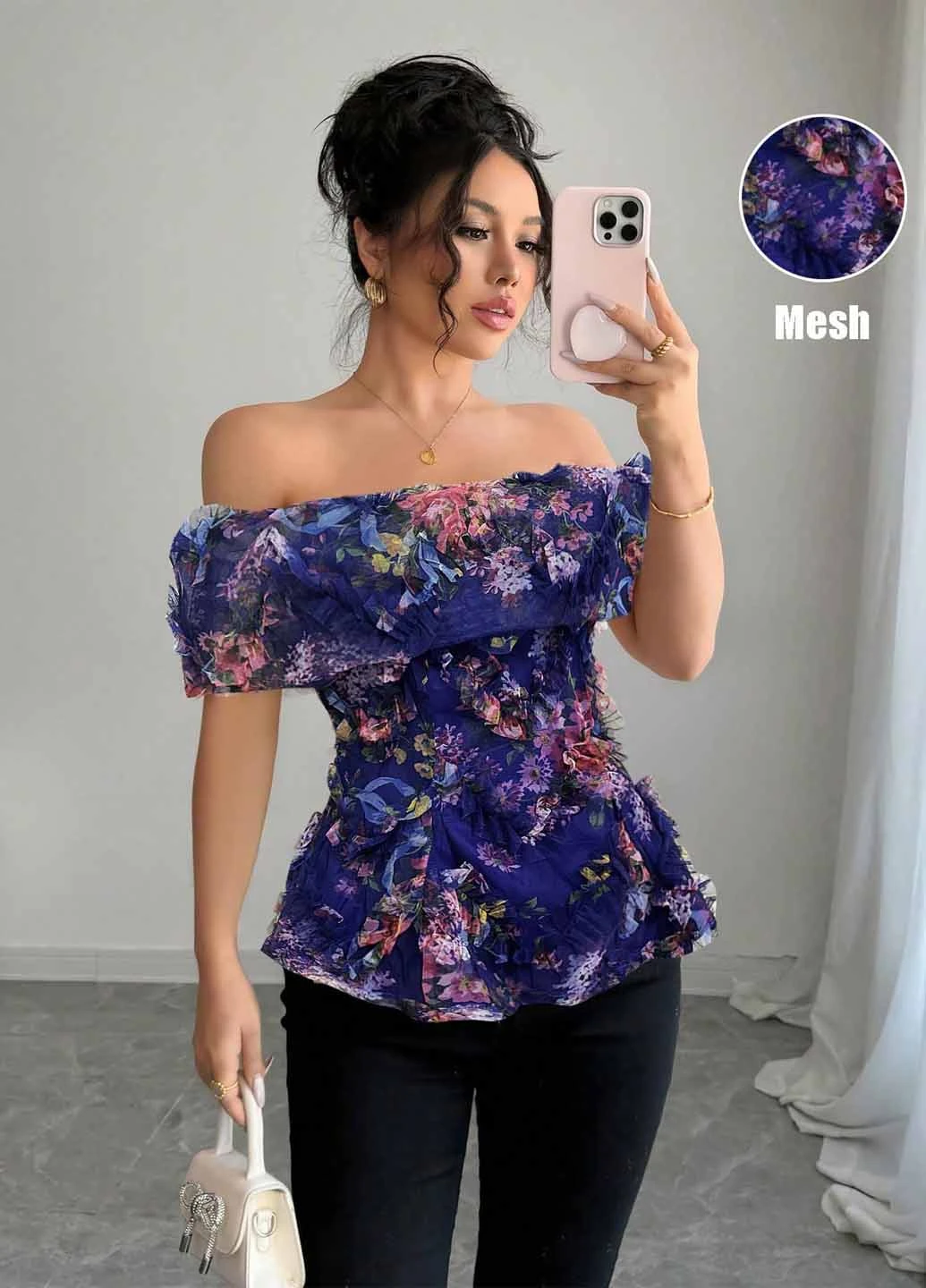 Синяя блуза SHEIN