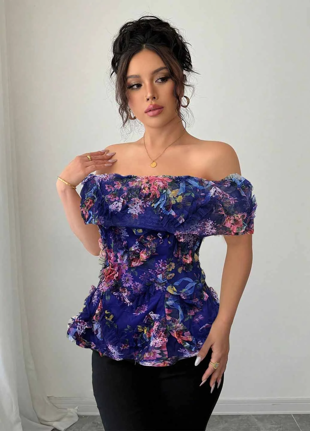 Синяя блуза SHEIN