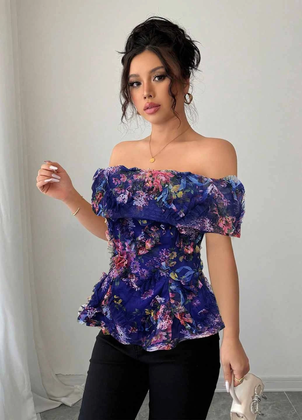 Синяя блуза SHEIN