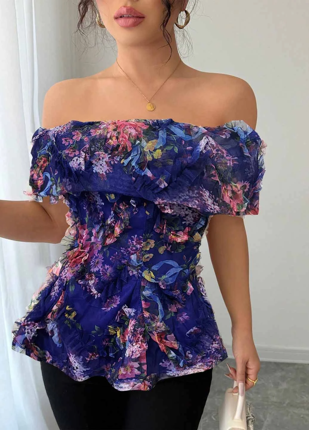 Синяя блуза SHEIN