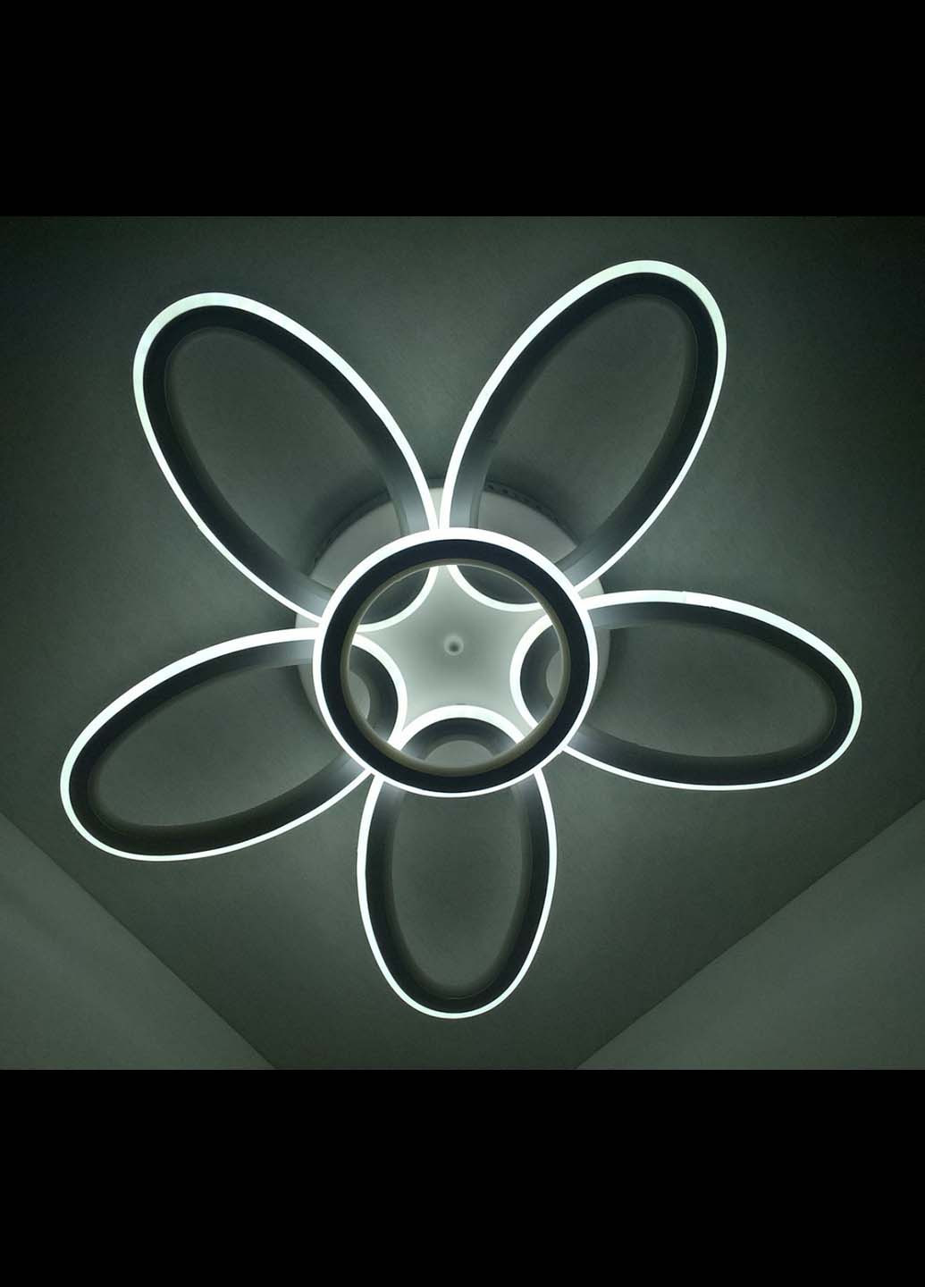 Світлодіодна потолочаня LED люстра 9986/5 + 1 Білий 10х62х62 см. Handmade (234537912)