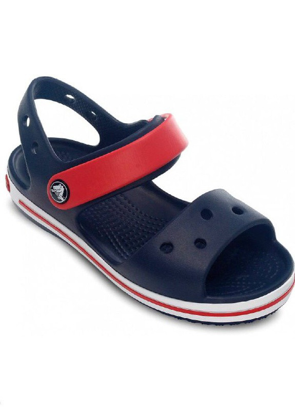 Темно-синие кэжуал детские сандалии Crocs на липучке