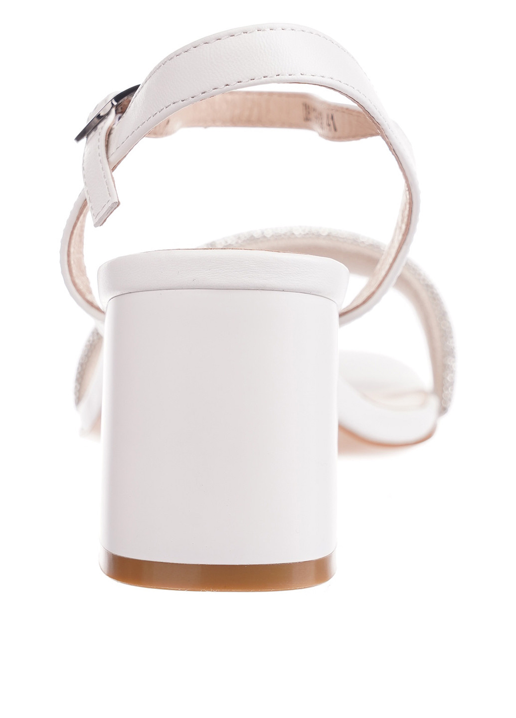 Белые босоножки Blizzarini с ремешком со стразами