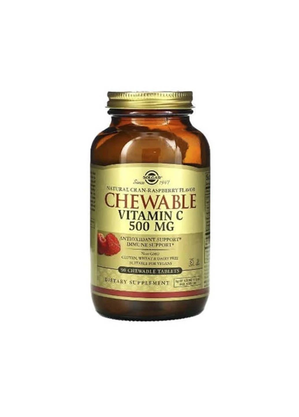 Витамин C Vitamin C 500 mg 90 Chewable Tabs Solgar (253415756)