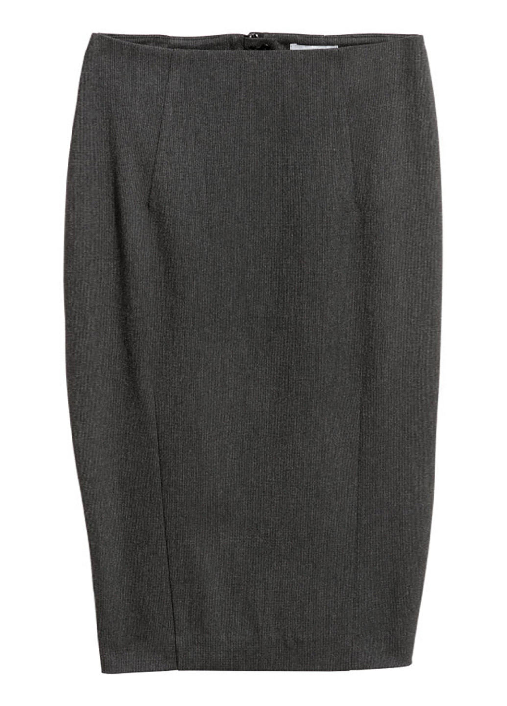 Темно-серая кэжуал однотонная юбка H&M карандаш