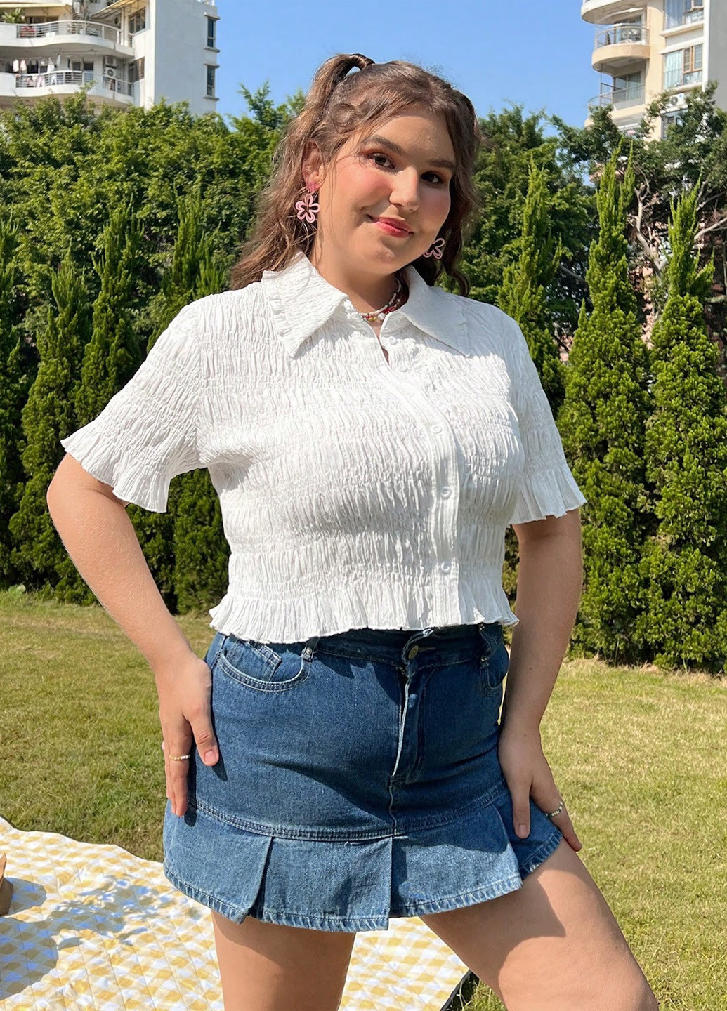 Белая блуза SHEIN