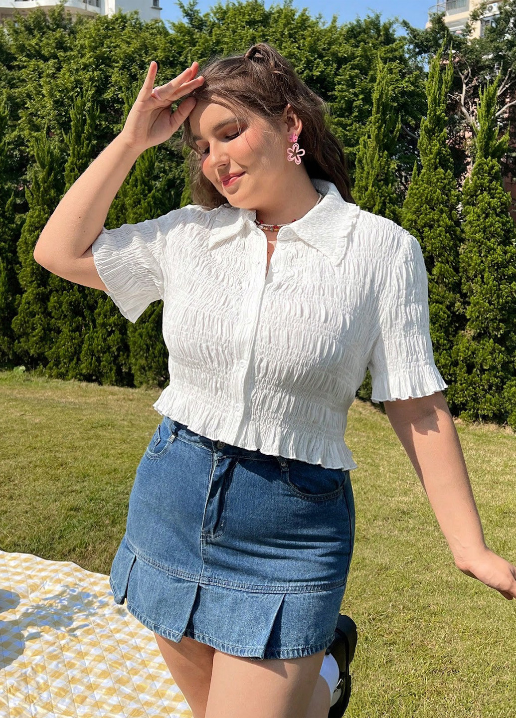 Белая блуза SHEIN