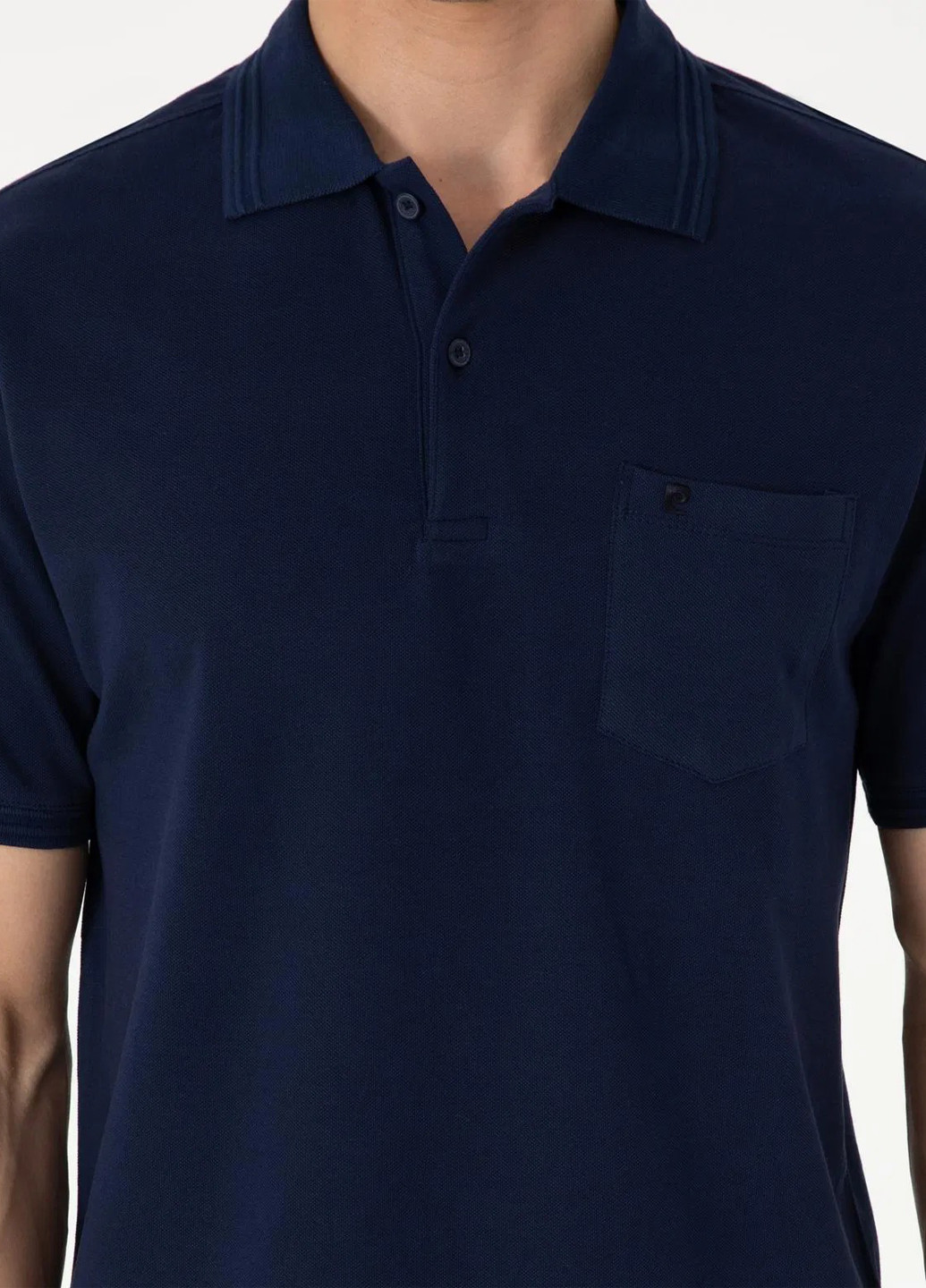 Темно-синяя футболка-поло для мужчин Pierre Cardin однотонная