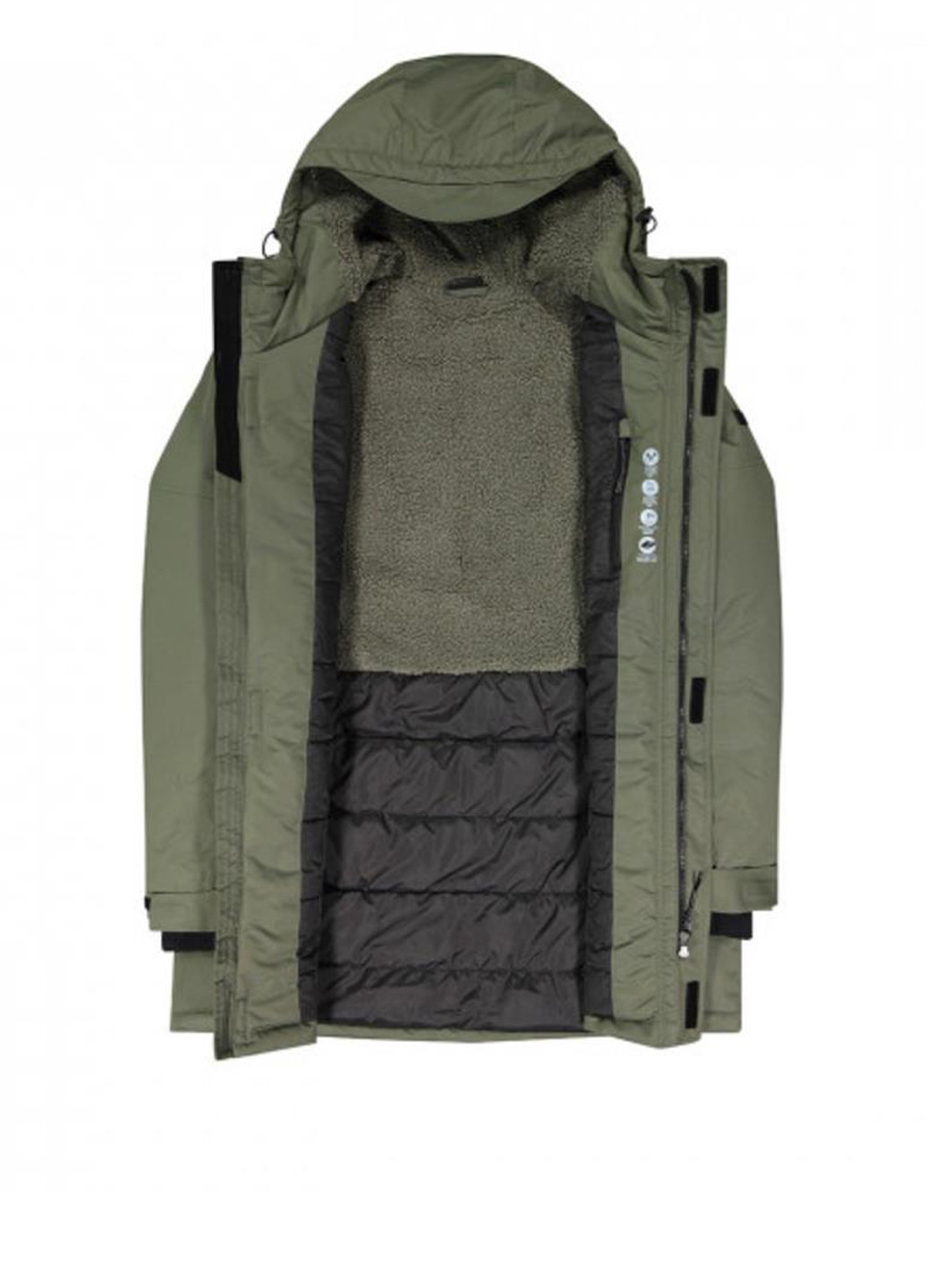 Оливковая (хаки) зимняя куртка 33k2207-e319 CMP Parka Fix Hood