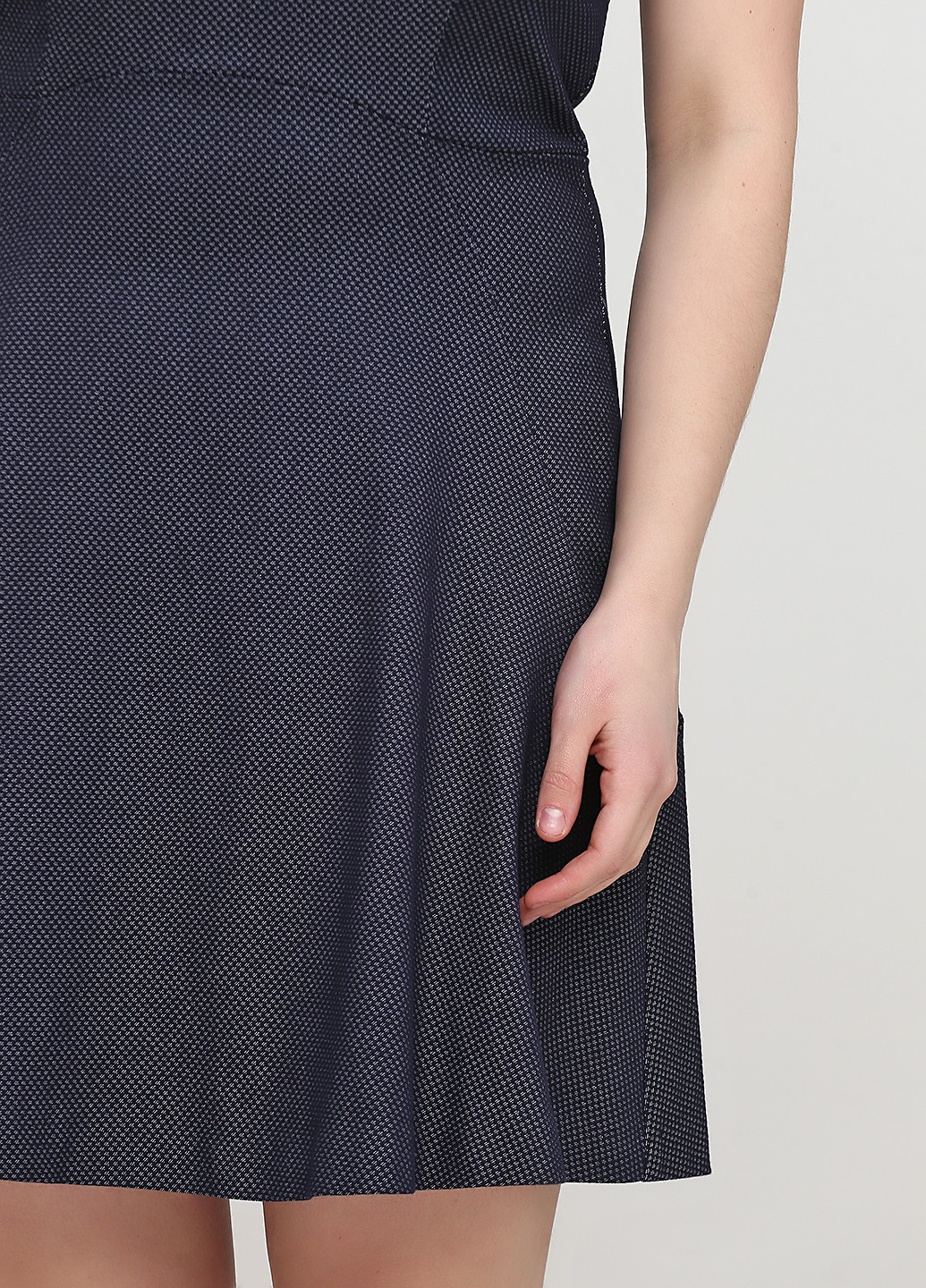 Темно-синее кэжуал платье клеш Kookai с геометрическим узором