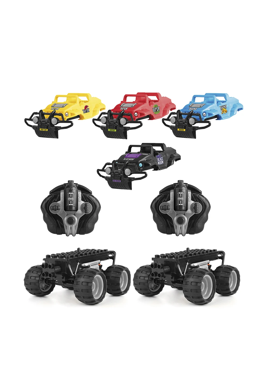 Игровой набор crash car на р/у – битва команд (2 модели, 4 корпуса, аккум.4.8v) Monster Smash-Ups (126584478)