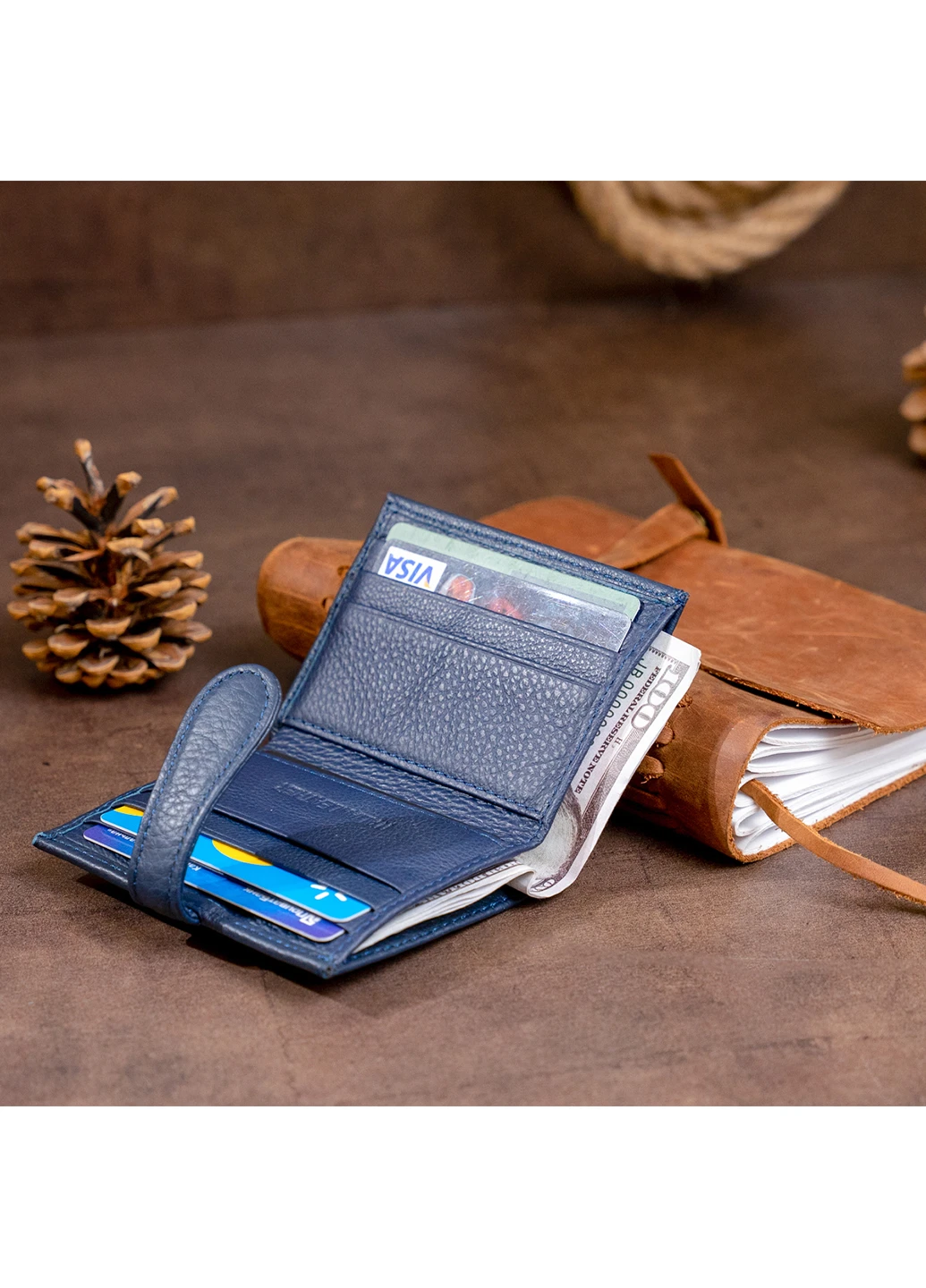 Жіночий шкіряний гаманець-візитниця 10х8,3х1,5 см st leather (252134156)