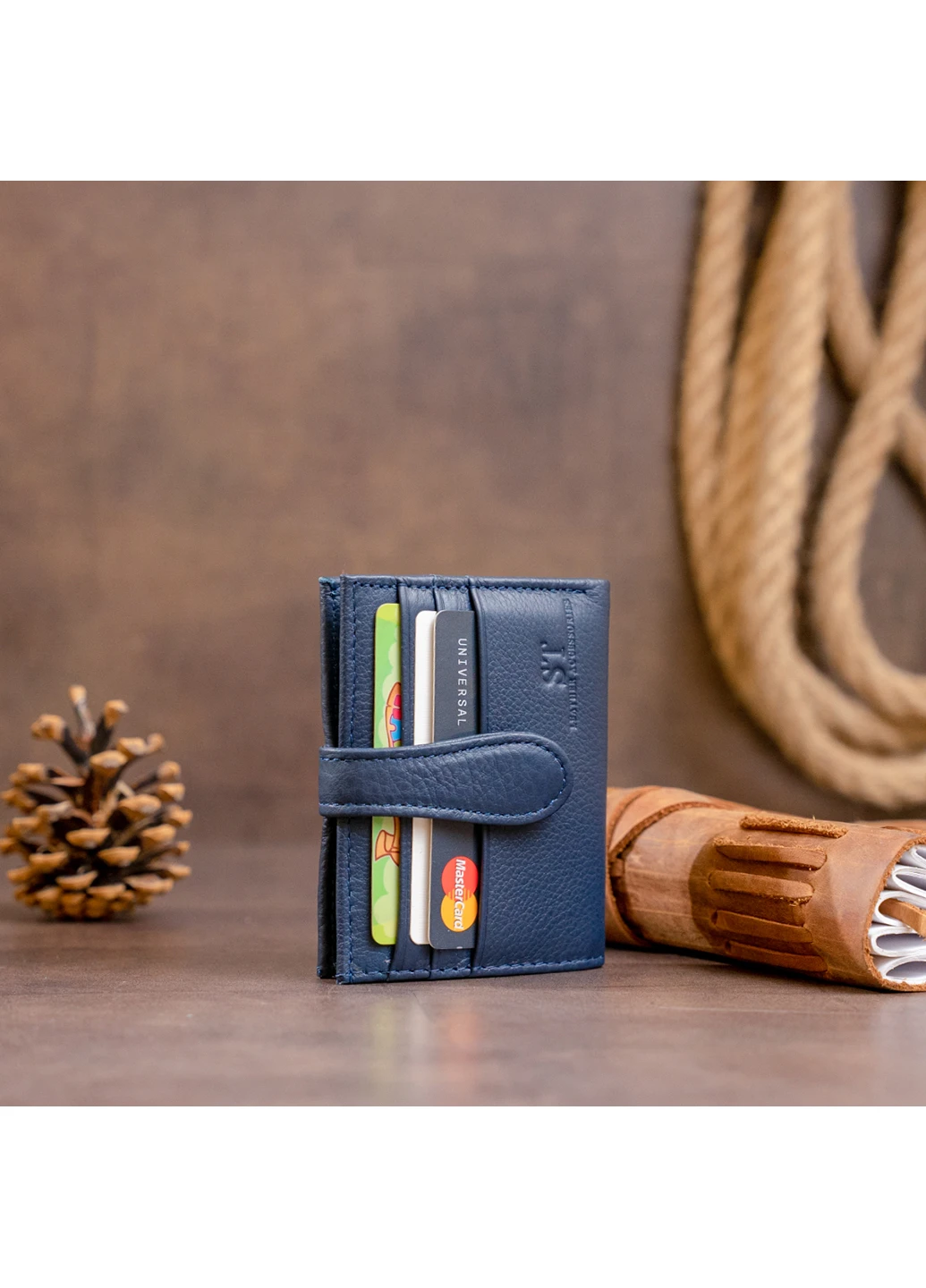 Жіночий шкіряний гаманець-візитниця 10х8,3х1,5 см st leather (252134156)