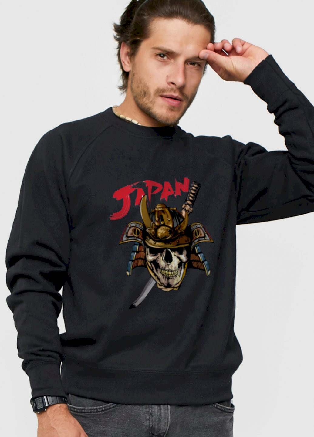 Чорний світшот чоловічий YAPPI малюнок (251424278)