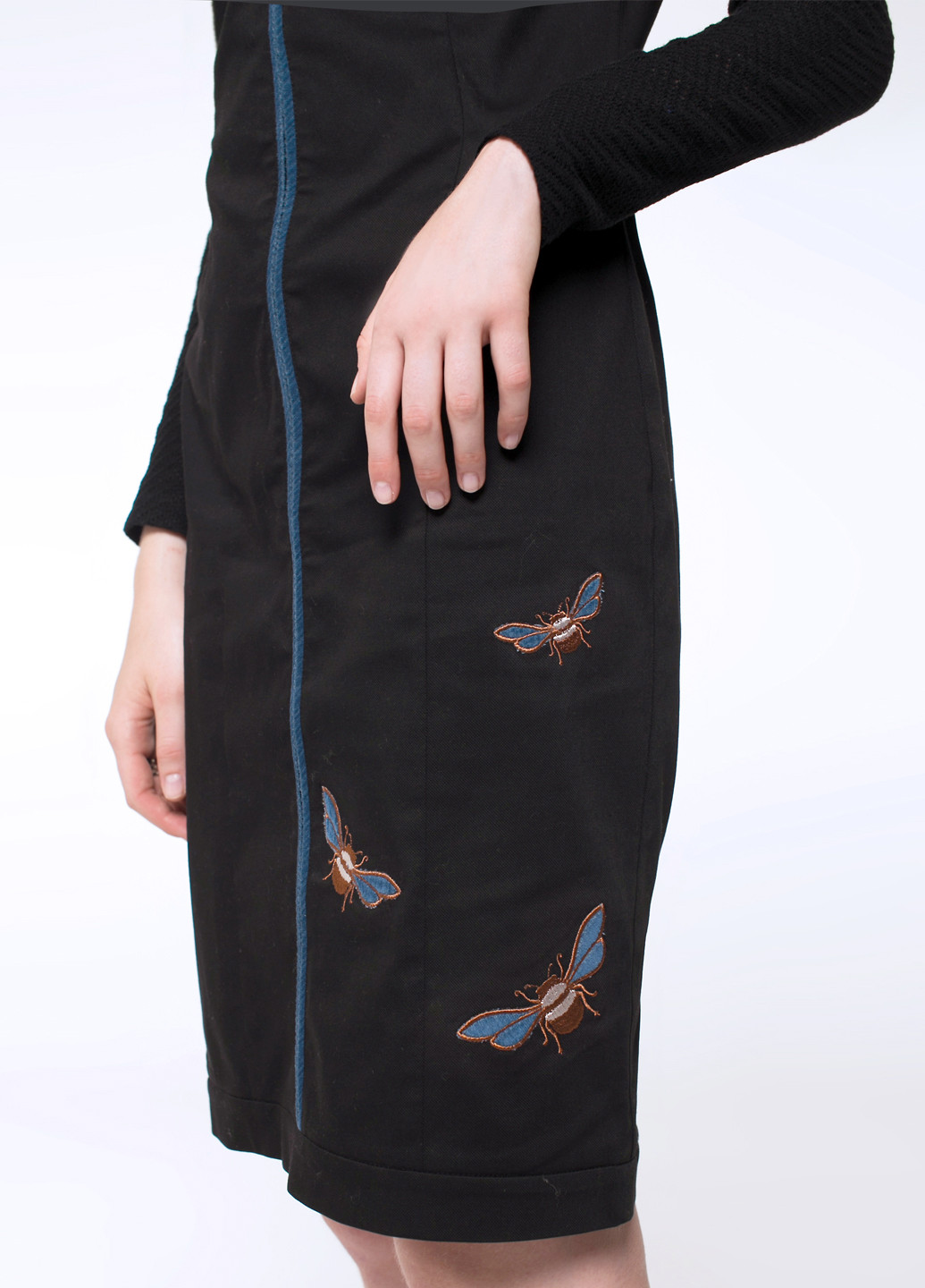 Черное кэжуал платье Dario Richi однотонное