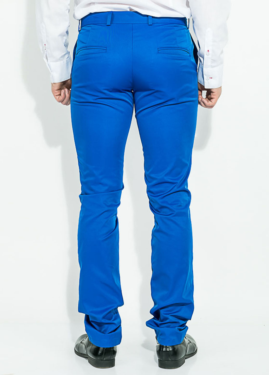 Сине-желтые кэжуал демисезонные прямые брюки Time of Style