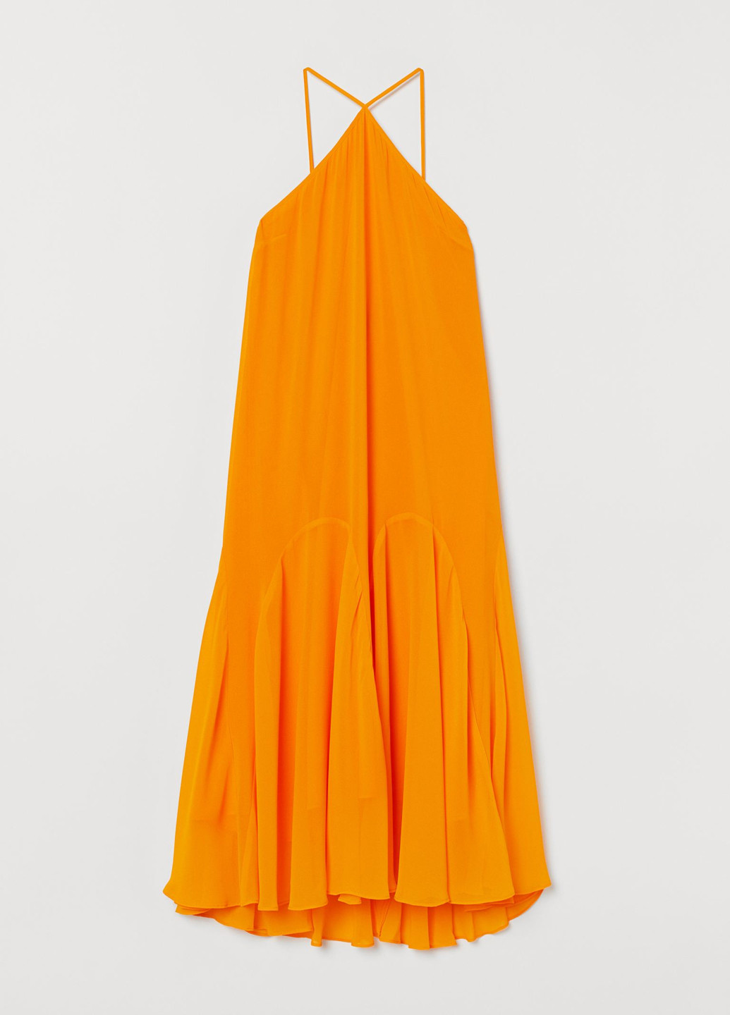 Помаранчева кежуал сукня з відкритими плечима H&M однотонна