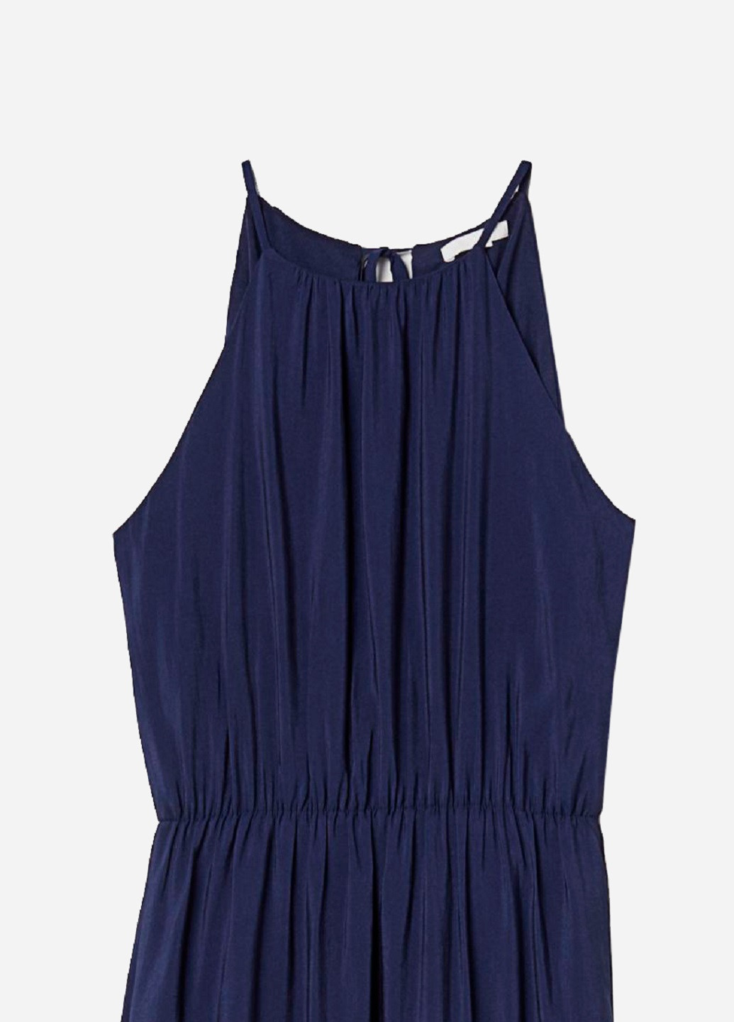 Синее вечернее длинное платье H&M однотонное