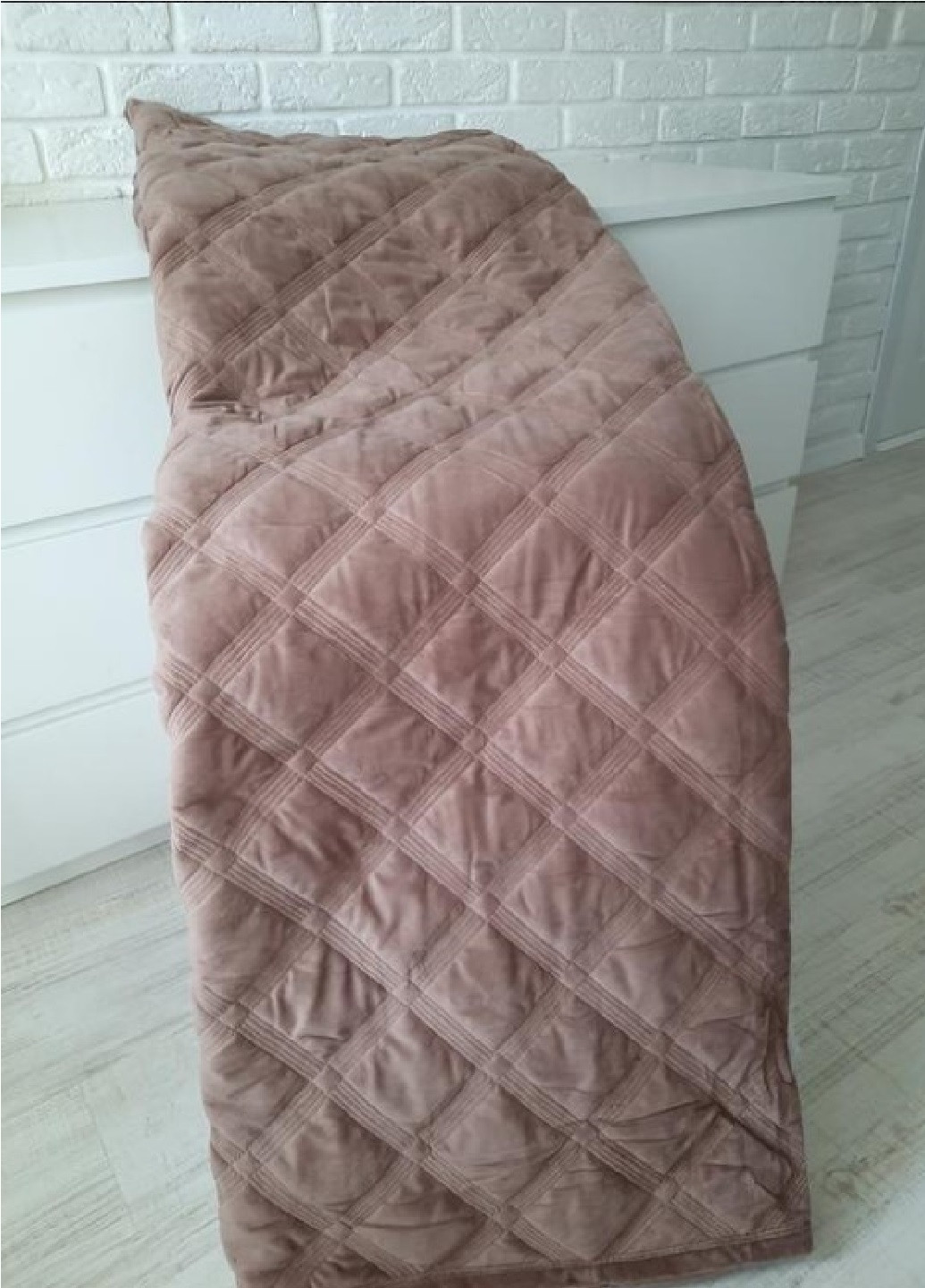 Покрывало велюровое с узором ромбы Vishnya (252816057)