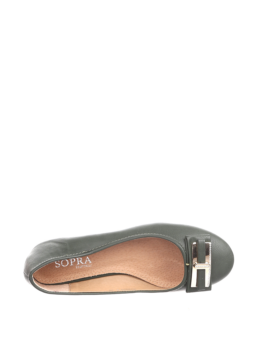 Туфли Sopra без каблука с брошкой