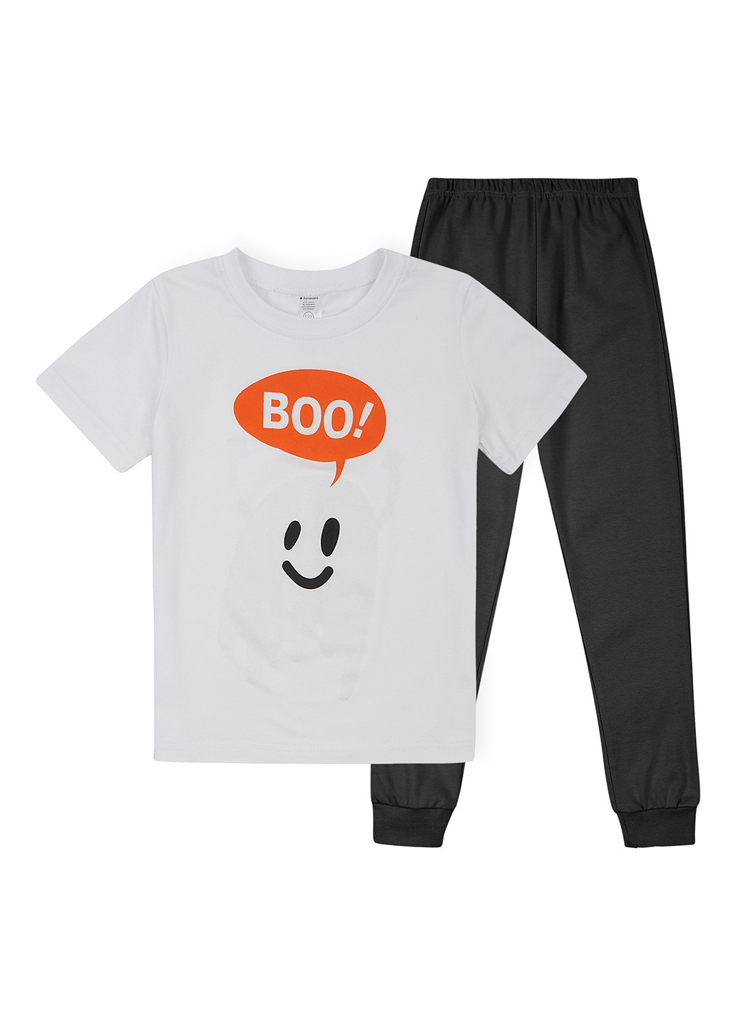 Чорно-біла всесезон піжама (футболка, штани) футболка + штани Garnamama