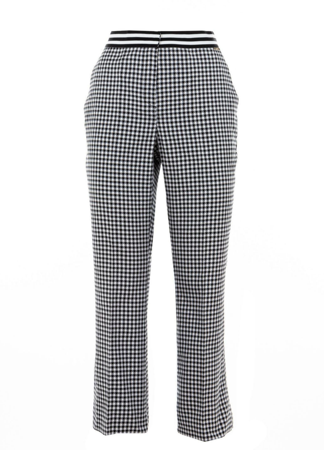 Черно-белые кэжуал демисезонные прямые брюки Liu Jo