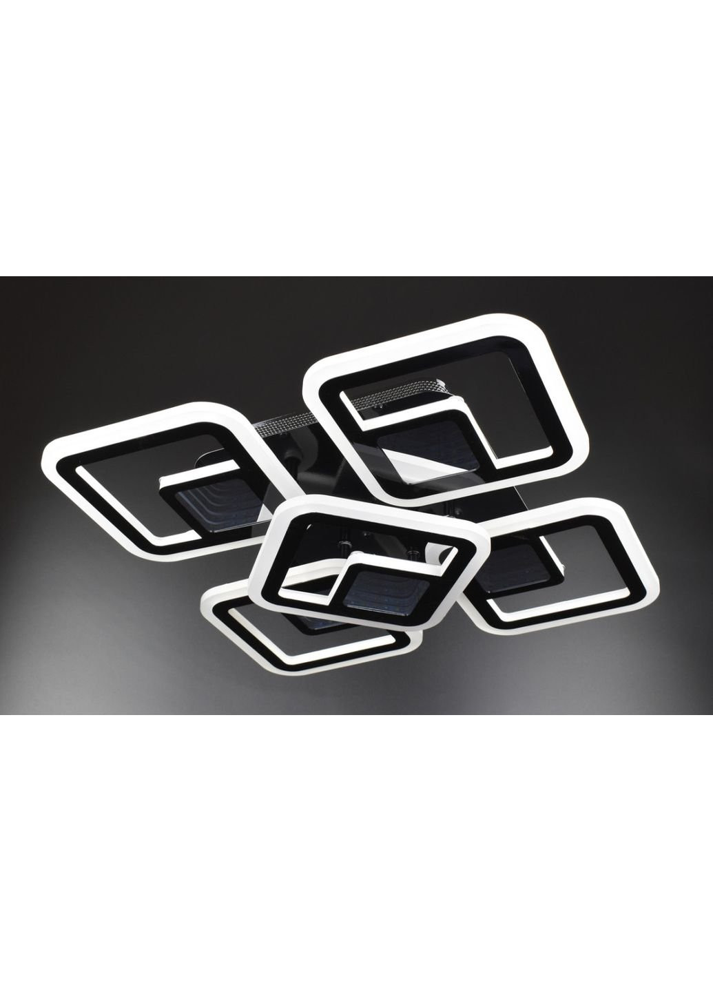 Люстра потолочная LED с пультом A2720/4+1S-3D-bk Черный 10х40х40 см. Sunnysky (253628827)