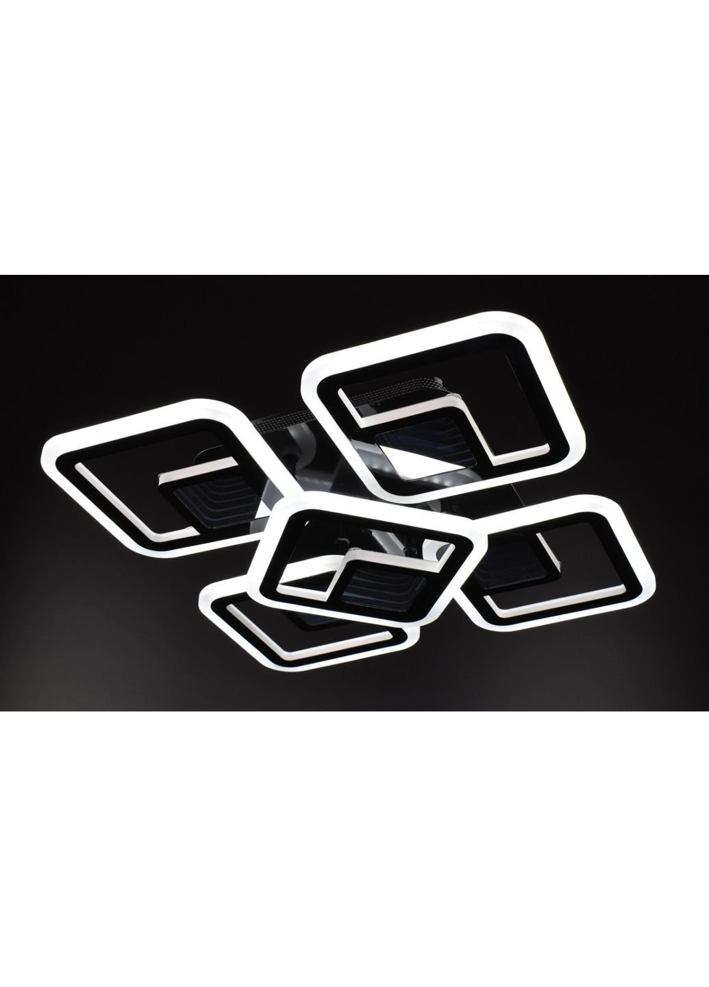 Люстра потолочная LED с пультом A2720/4+1S-3D-bk Черный 10х40х40 см. Sunnysky (253628827)