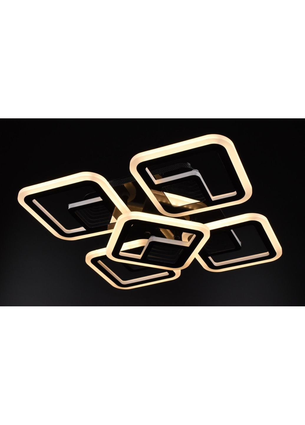 Люстра потолочная LED с пультом A2720/4+1S-3D-bk Черный 10х40х40 см. Sunnysky (253628827)