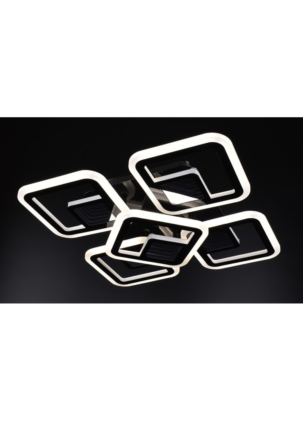 Люстра потолочная LED с пультом A2720/4+1S-3D-bk Черный 10х40х40 см. Sunnysky (253628827)