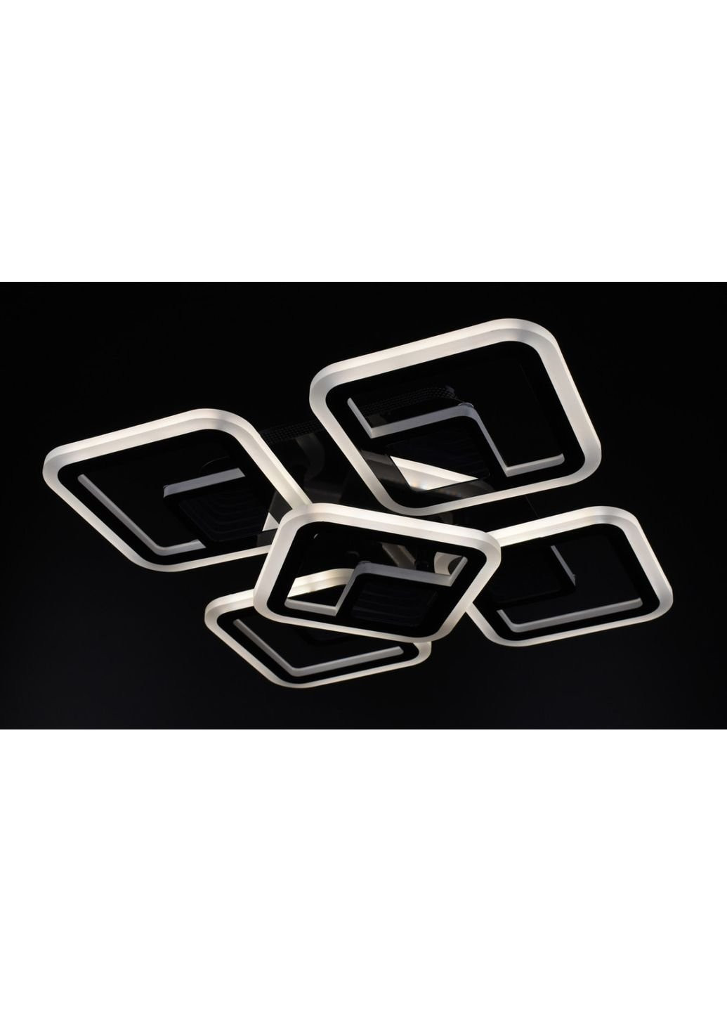 Люстра потолочная LED с пультом A2720/4+1S-3D-bk Черный 10х40х40 см. Sunnysky (253628827)