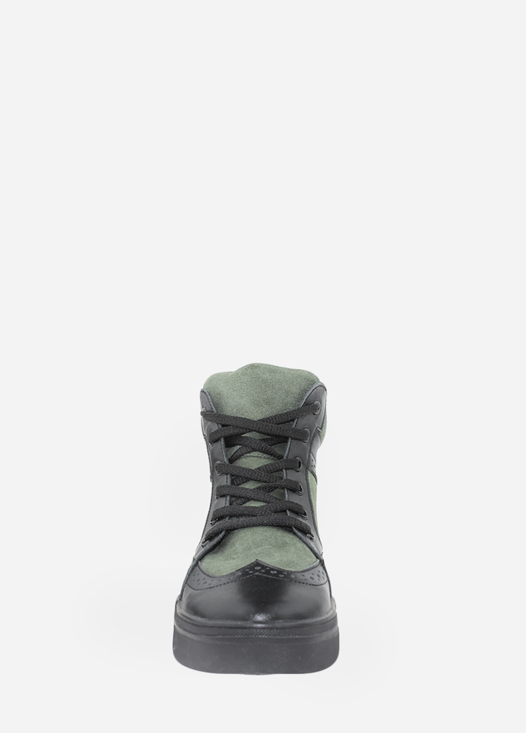 Осенние ботинки rv4009 черный-хаки Vito Villini из натуральной замши