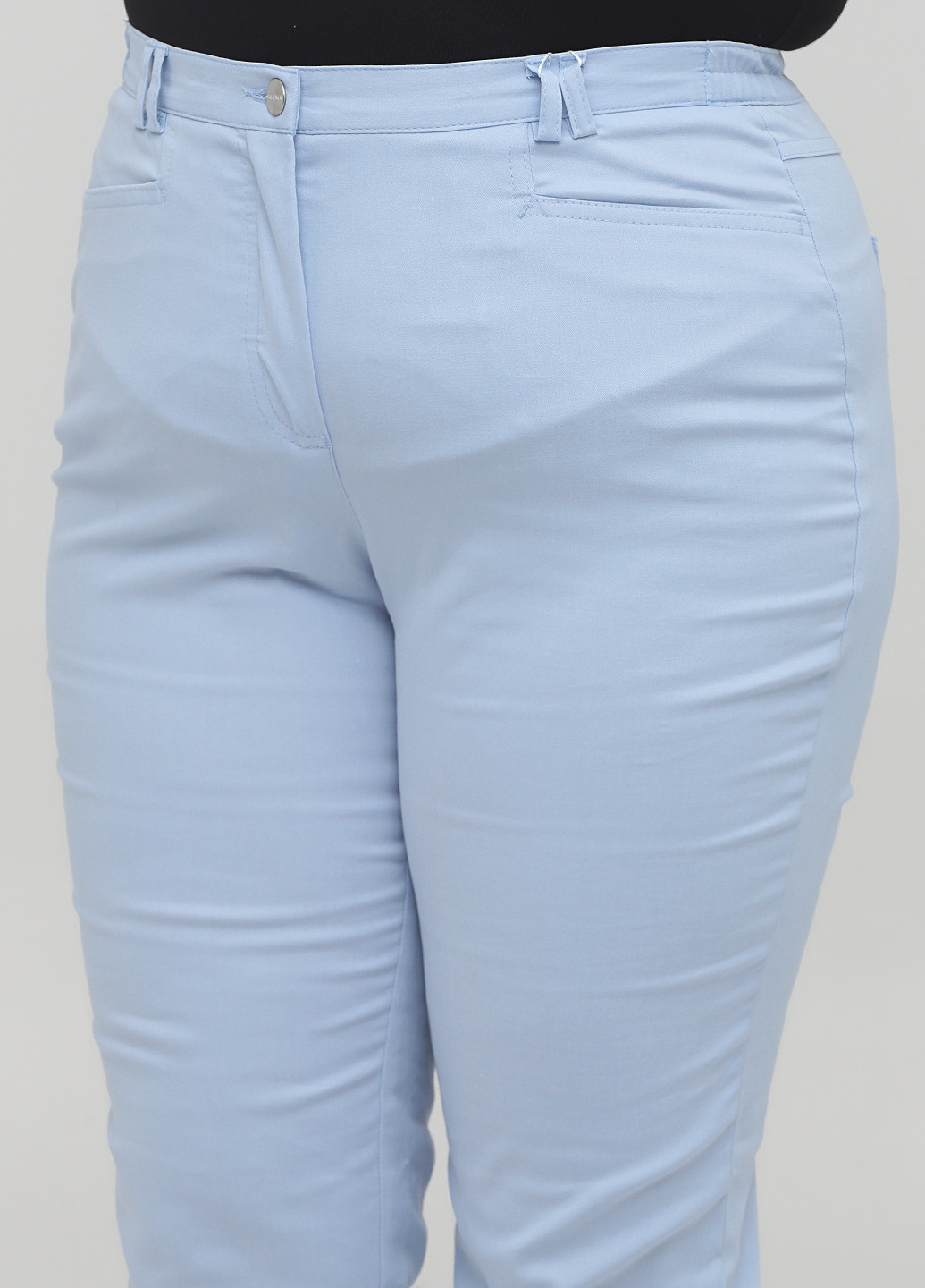 Голубые кэжуал демисезонные прямые брюки Cosma