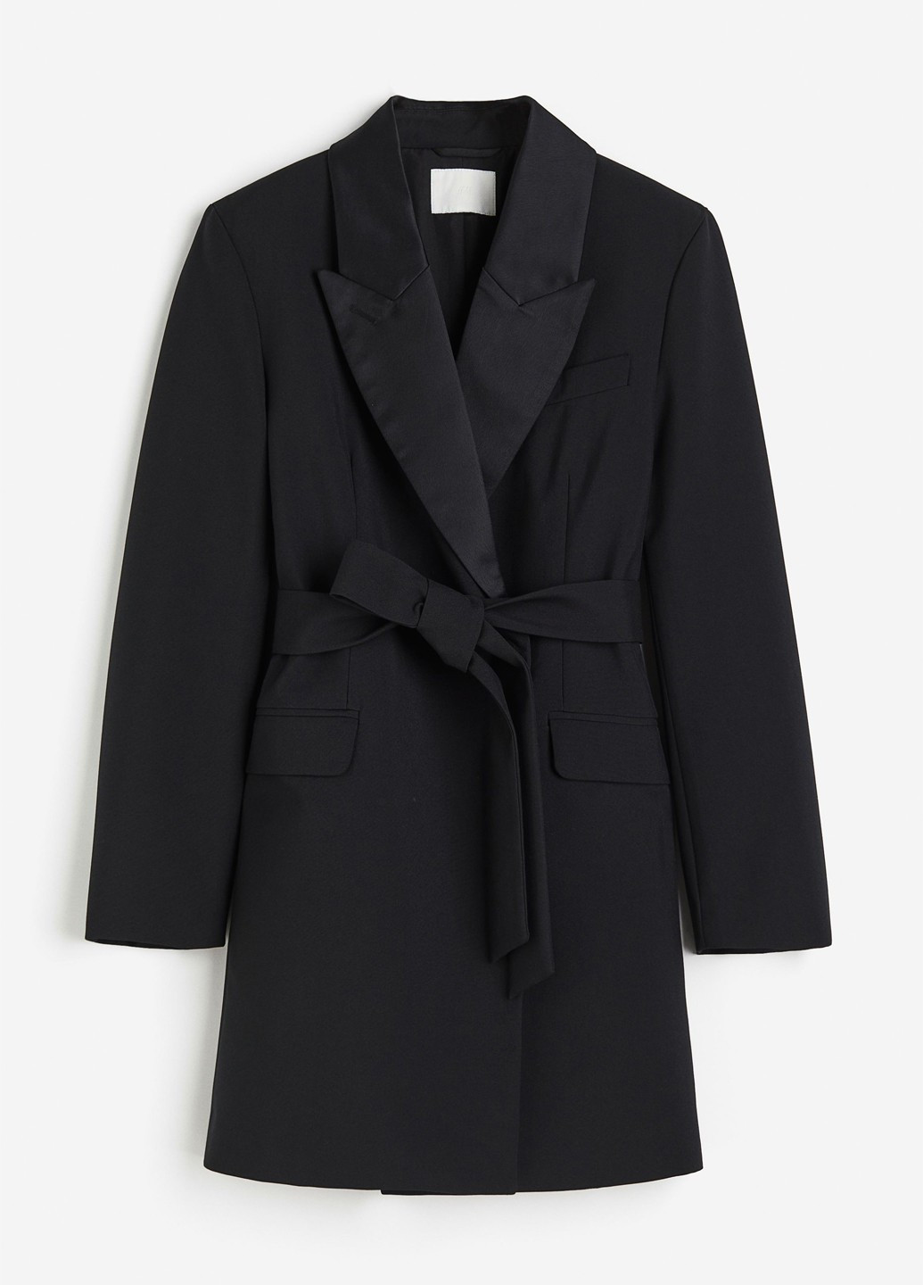 Черное демисезонное Пальто однобортное H&M