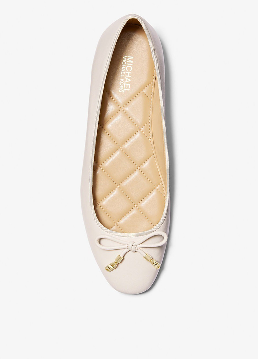 Жіночі балетки Michael Kors | молочні однотонні бант натуральна шкіра (331289313)
