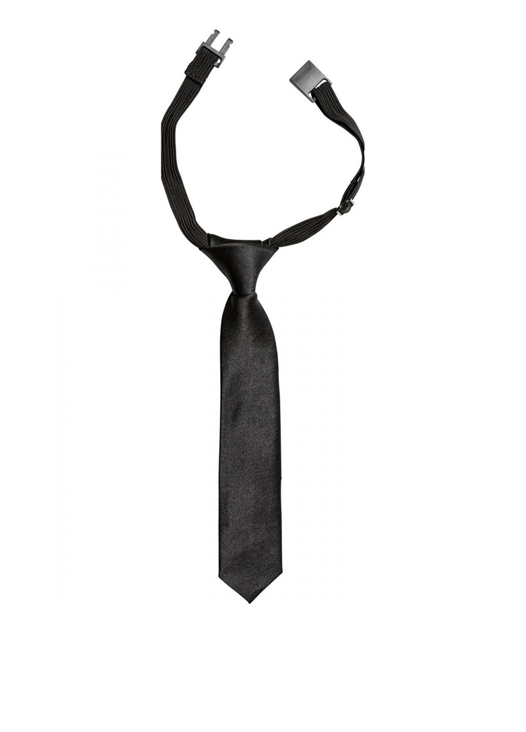 Краватка H&M однотонна чорна поліестер