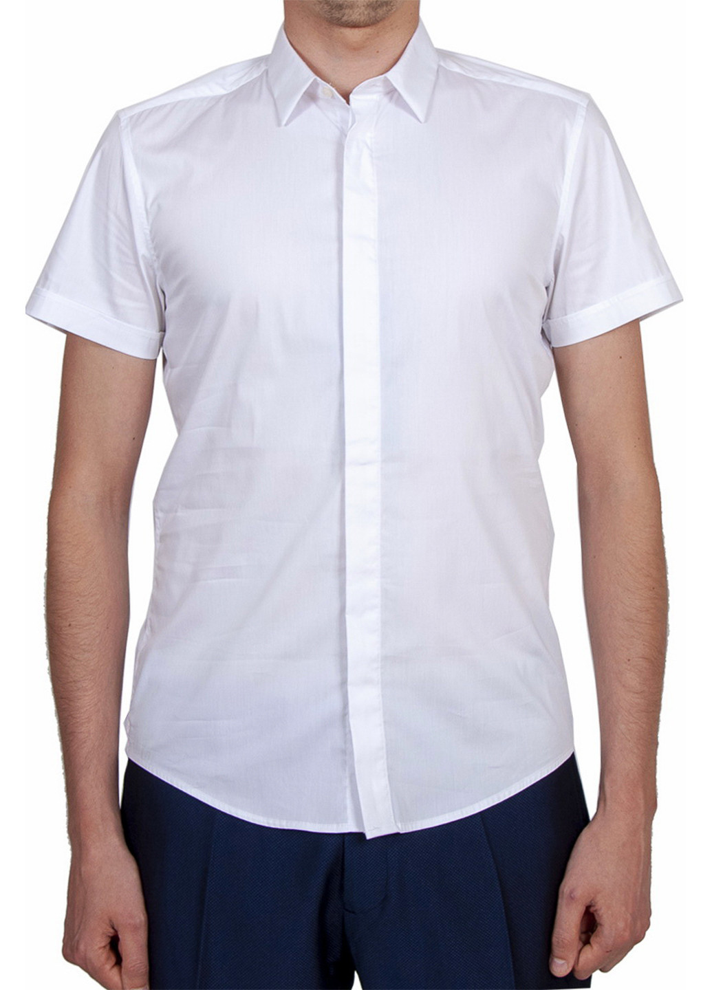 Белая рубашка однотонная Antony Morato