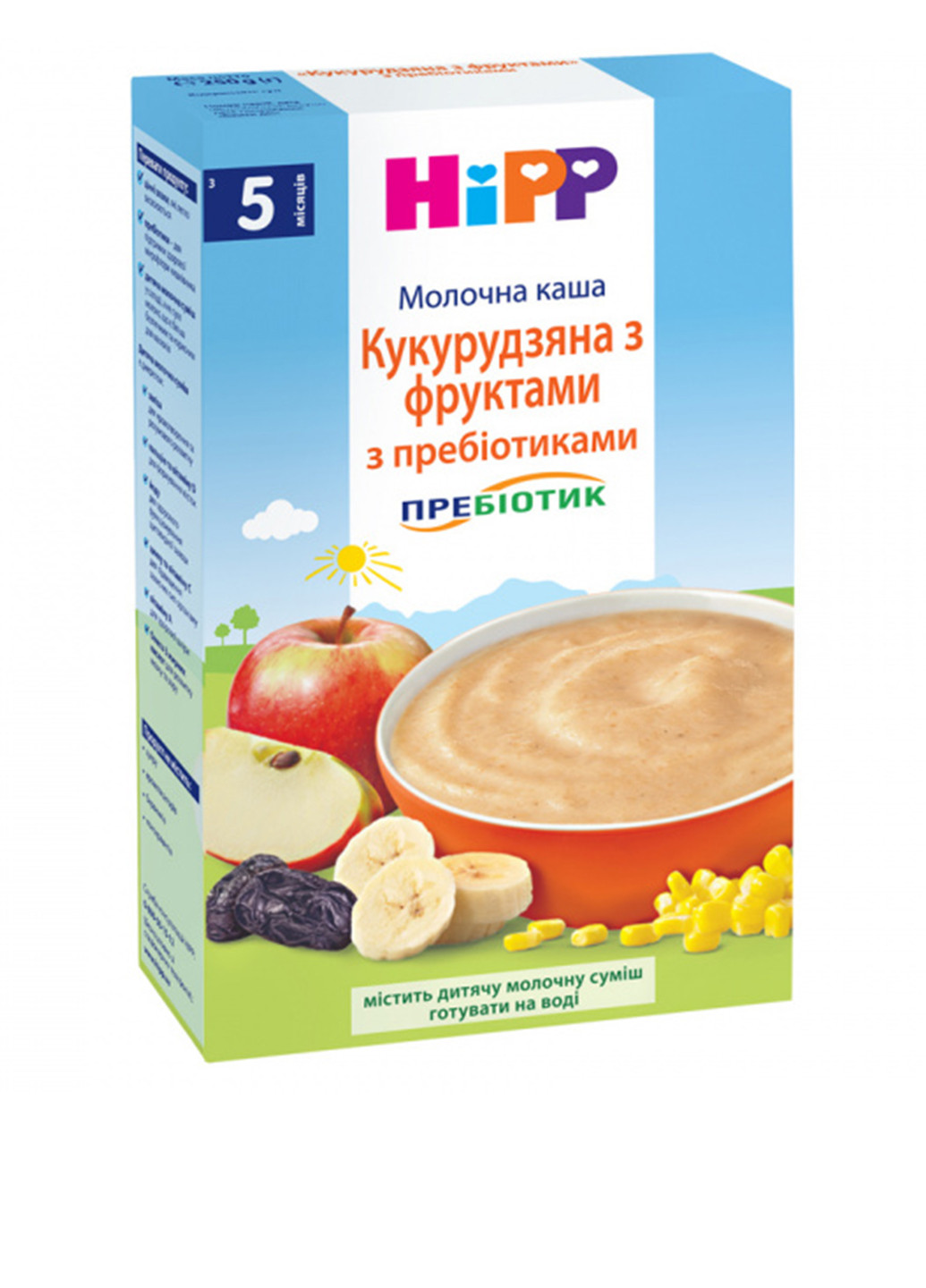 Каша молочная Кукурузная с фруктами, 250 г Hipp (131406378)