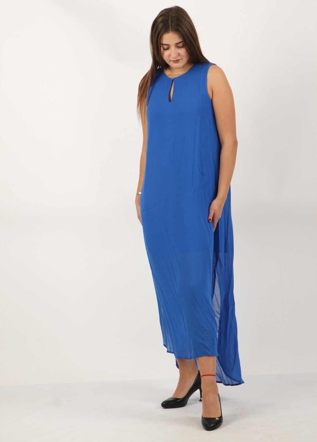 Синее кэжуал платье Enna Levoni однотонное