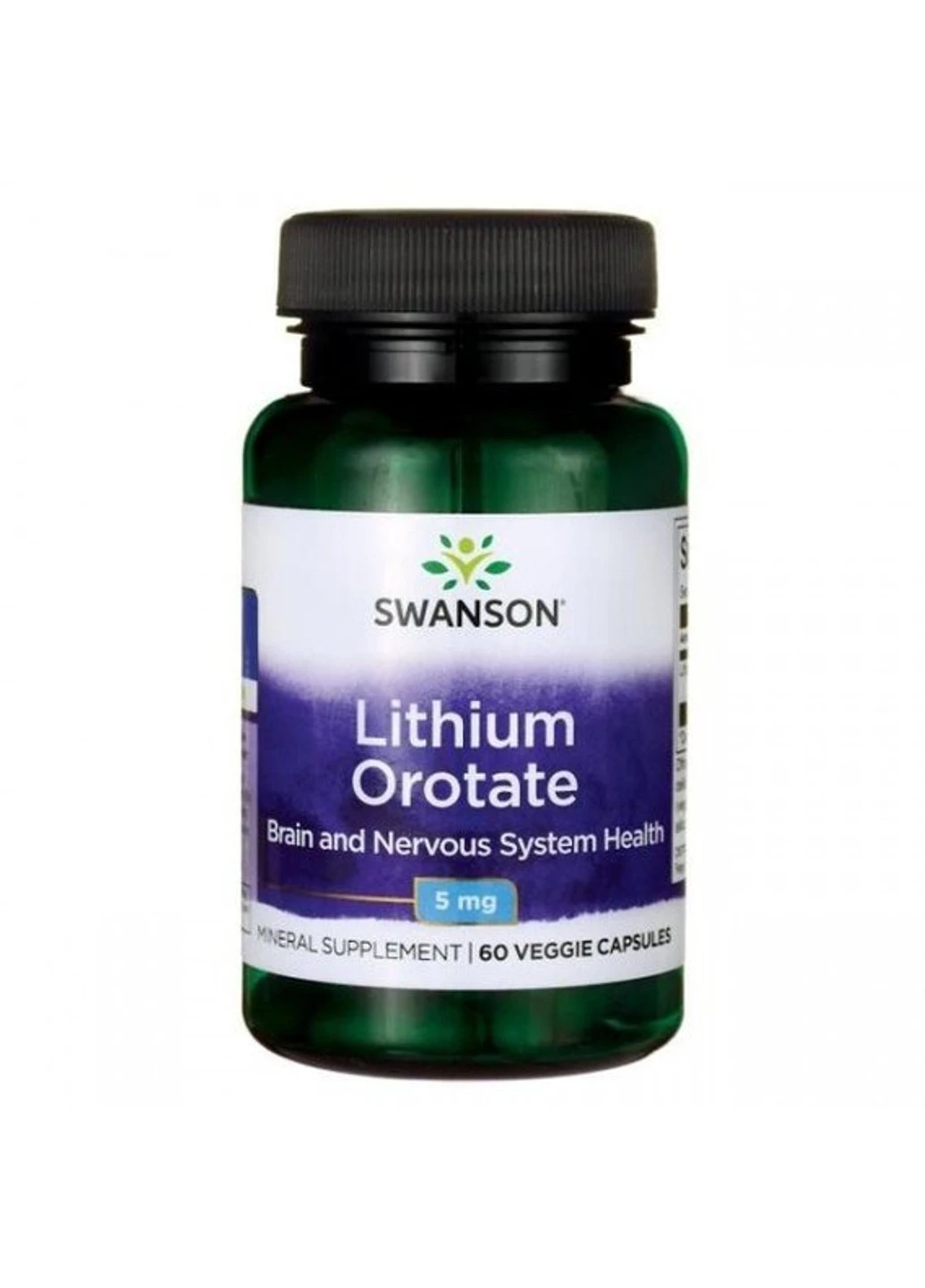 Літій Lithium Orotate 5 mg 60 капсул Swanson (255409675)