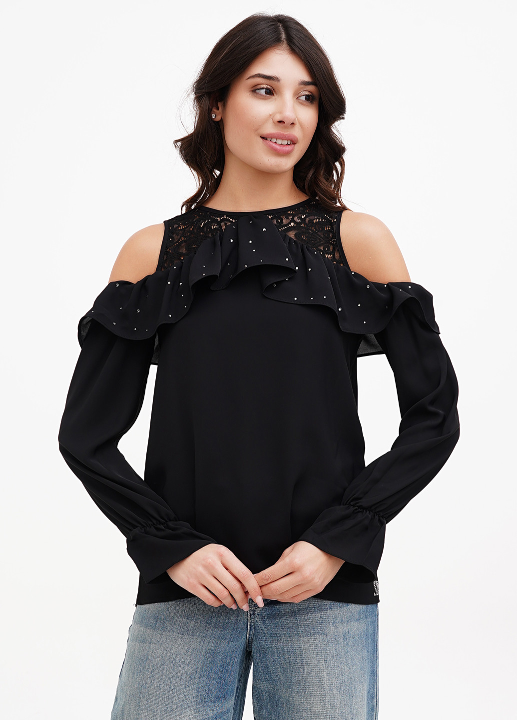 Чорна блуза Sassofono