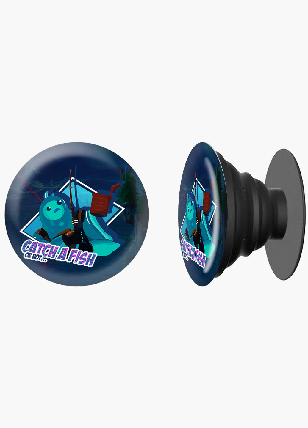 Попсокет (Popsockets) держатель для смартфона Фортнайт (Fortnite) (8754-1197) Черный MobiPrint (216748582)