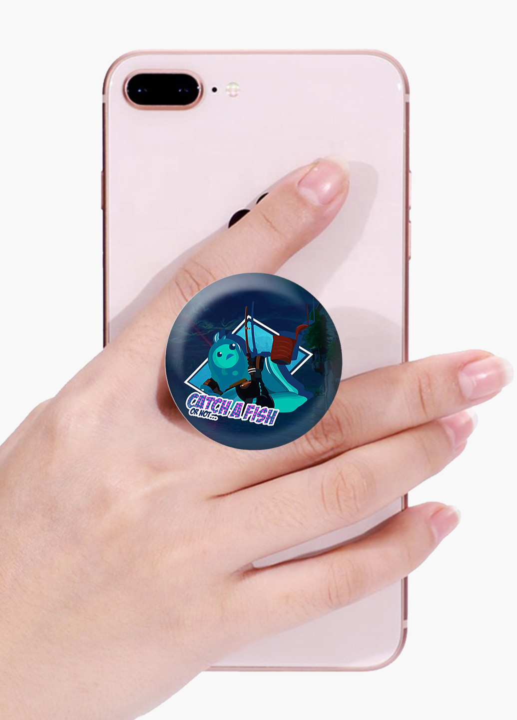 Попсокет (Popsockets) держатель для смартфона Фортнайт (Fortnite) (8754-1197) Черный MobiPrint (216748582)