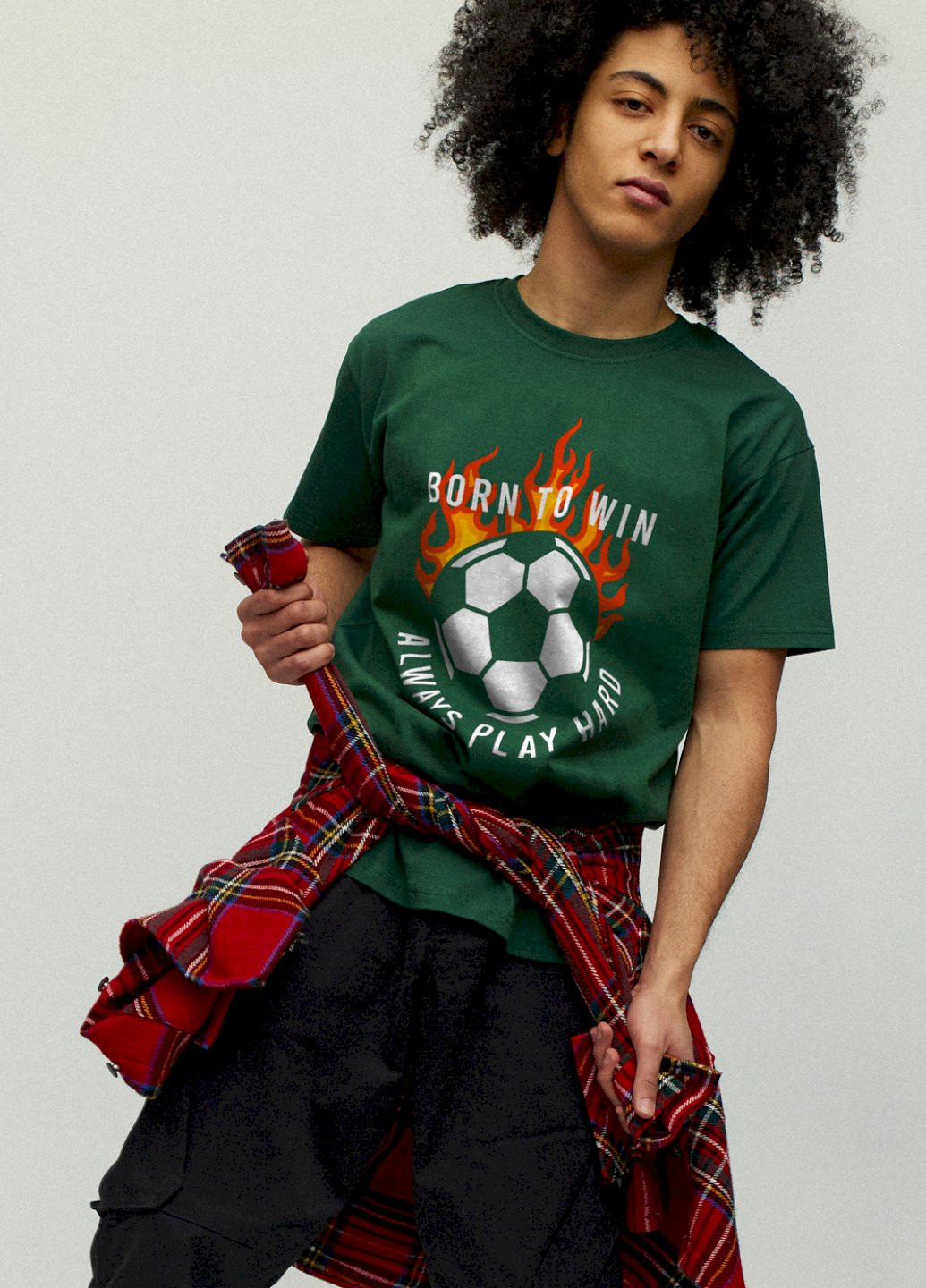 Темно-зеленая футболка мужская YAPPI