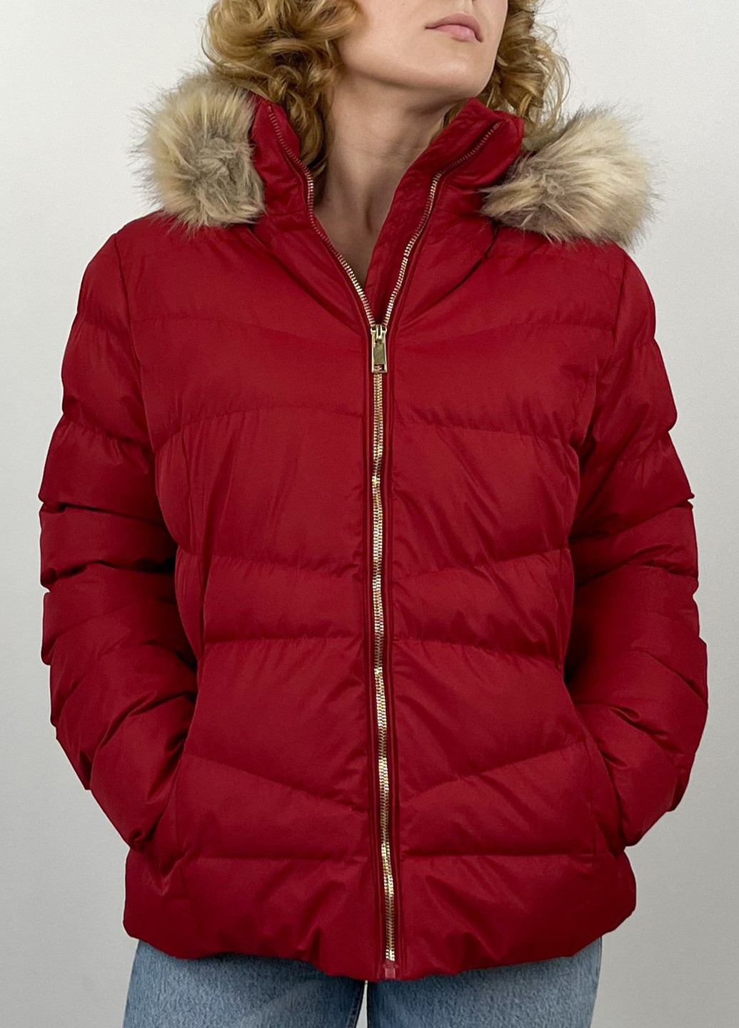 Червона демісезонна куртка Threadbare